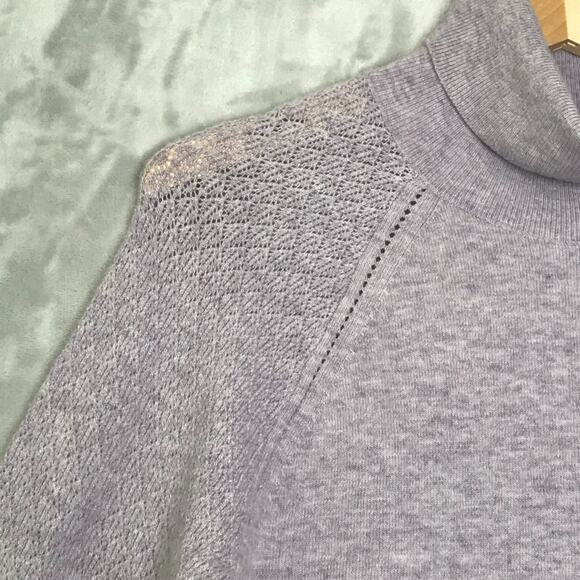 Meadow Rue by Anthropologie Agatha Turtleneck Sweater Womens Small Lilac Raglan - Picture 3 of 10